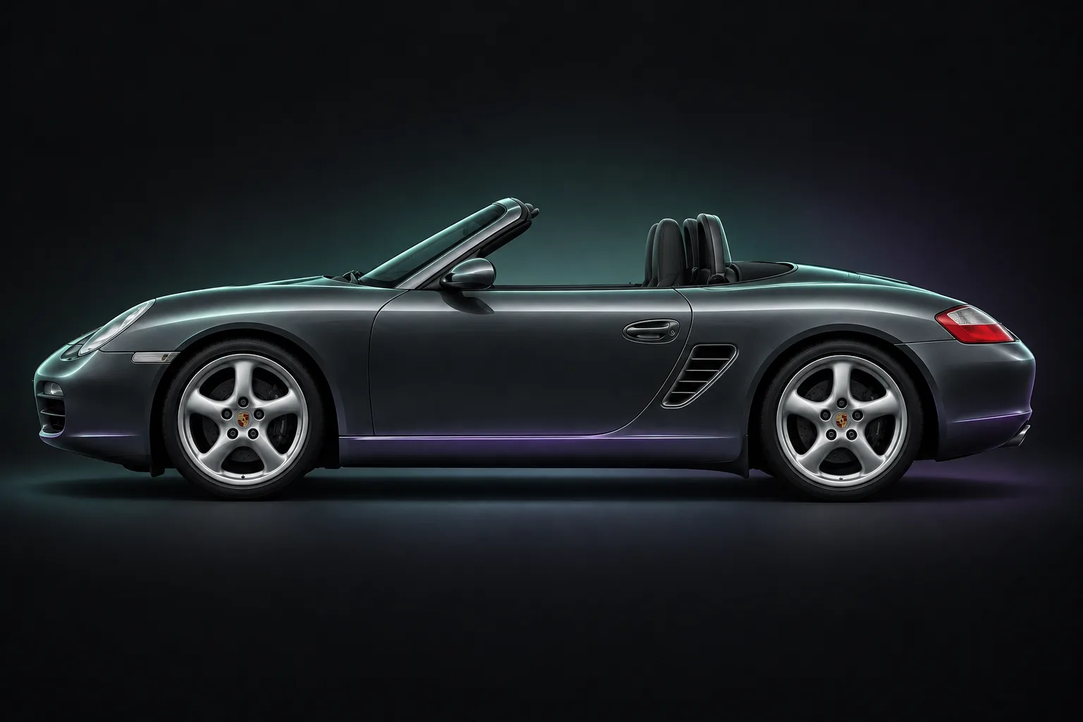 Porsche Boxster 987.1 roadster (2005–08), side by side with the 987.2, Analog Autohaus illustration