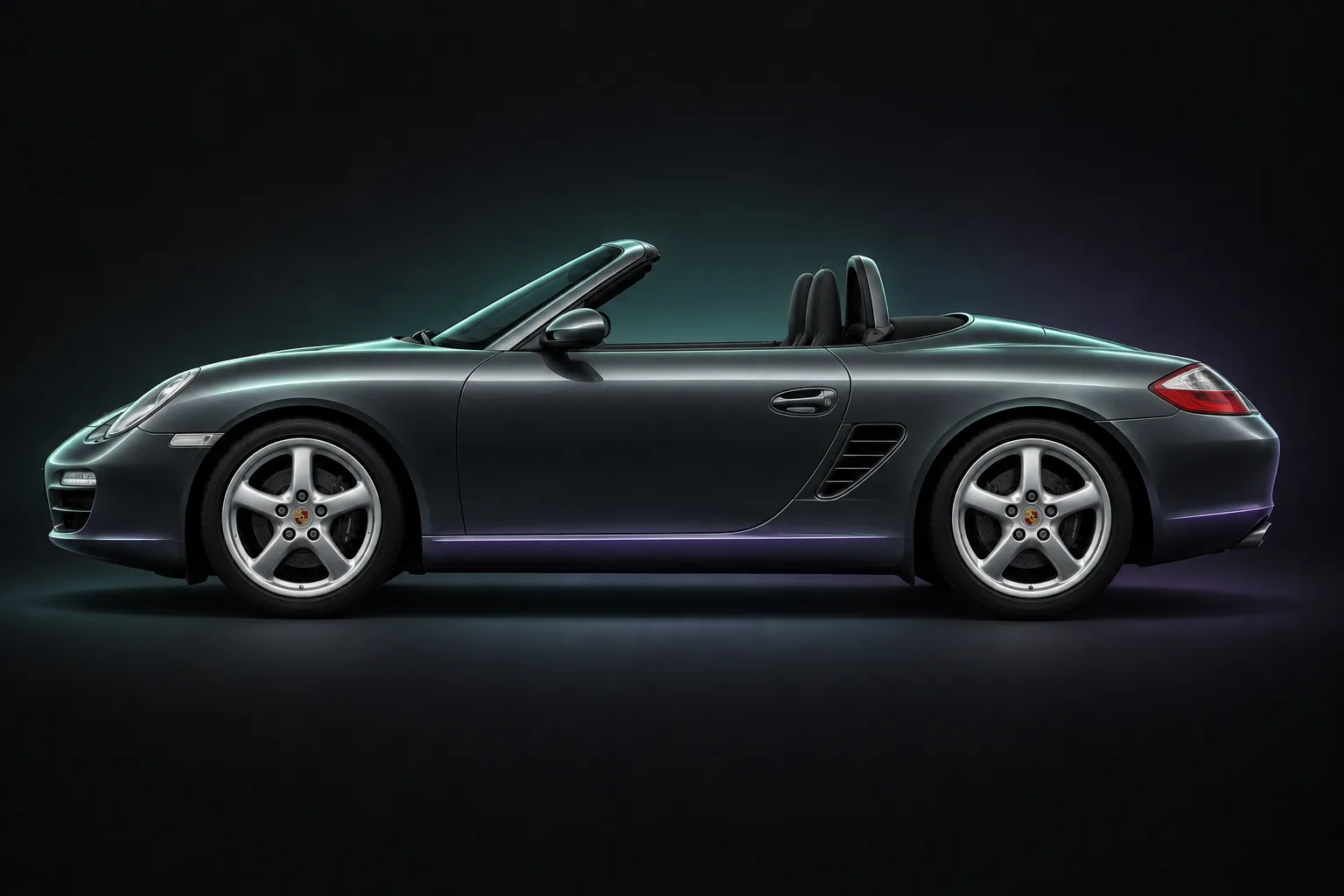 Porsche Boxster 987.2 roadster (2009–12), side by side with the 987.1, Analog Autohaus illustration
